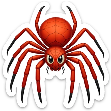 Genera una araña roja sticker