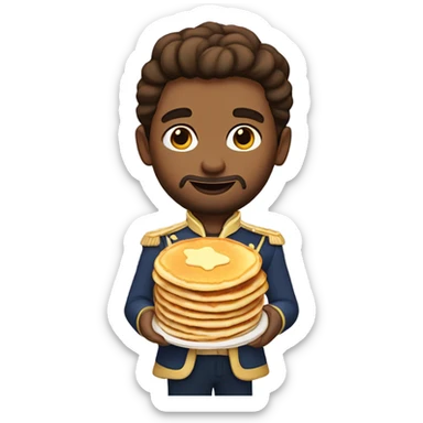Prince Roger’s Nelson holding pancakes  sticker