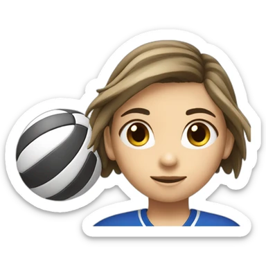 voleibol-girl-with-number-1 sticker