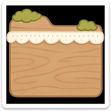Render this folder. Remove the plants. KEEP THE STYLE INTACT. Render it as if it were open. white frills, but the plants at the very top can stay. sticker