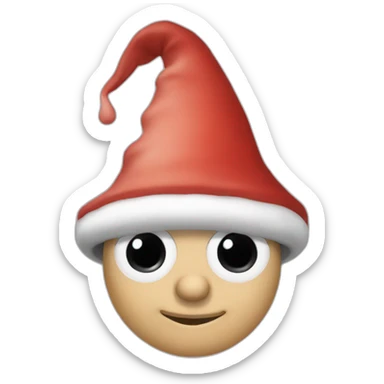 gnome hat over eyes sticker