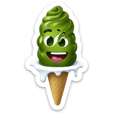 pickle ice cream sundae  sticker
