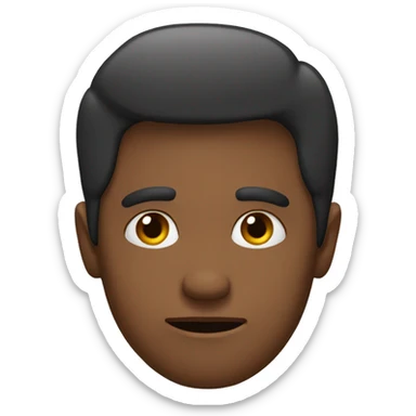 Person judging face sticker