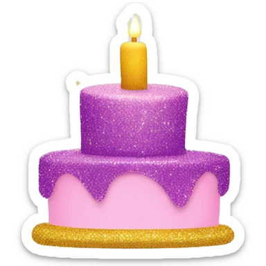 Birthday banner with glitter sticker