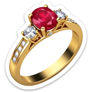 glitter rubi diamond married ring sticker