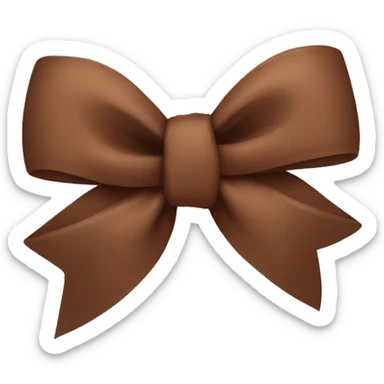 Brown bow  sticker