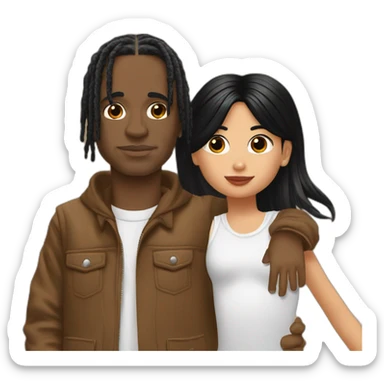 travis scott with kylie jenner and stormi webster sticker