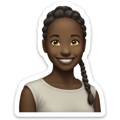 smiling girls album cover sticker