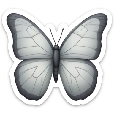 Gray butterfly sticker