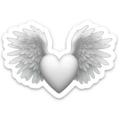 Heart white wings  sticker