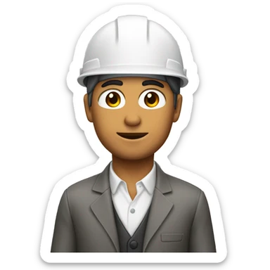 arquitectA con casco blanco  sticker