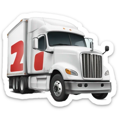 Semi truck with “PGS” letters on the side sticker