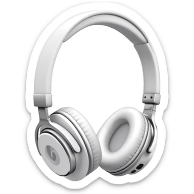 white headphones  sticker