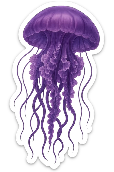 purple jellyfish sticker