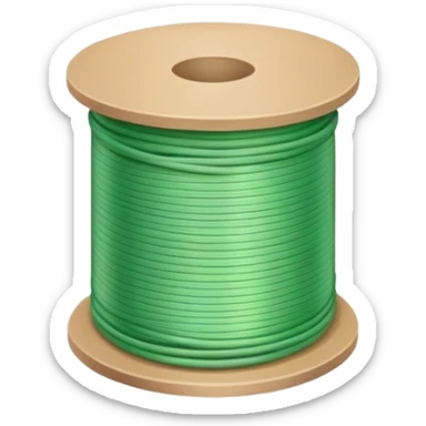 cardboard spool of light green filament sticker