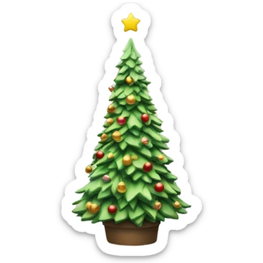 christmas tree in snowy scene sticker