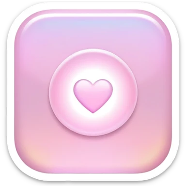 Iridescent pastel pink romantic formal elegant sophisticated cultured neat pretty beautiful nifty app icon sticker