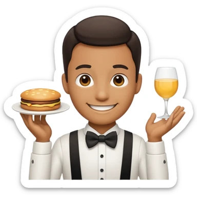 emoji camarero sticker
