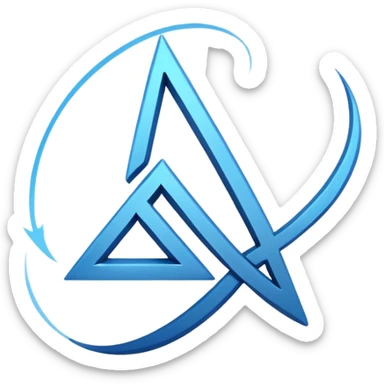 human mystic drawing rune formula mid-air sticker