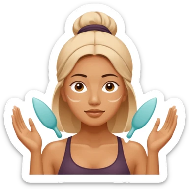 yoga face gua sha sticker