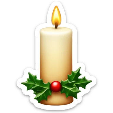 christmas candle sticker
