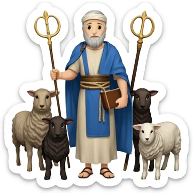 In the Hebrew Bible, Jethro[a] was Moses's father-in-law, a Kenite shepherd and priest of Midian,[, Moses' father-in-law is initially referred to as "Reuel" (Exodus 2:18) but afterwards as "Jethro" (Exodus 3:1). He was also identified as the father of Hobab in Numbers 10:29 sticker