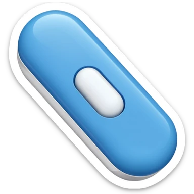 pill emoji blue and white sticker