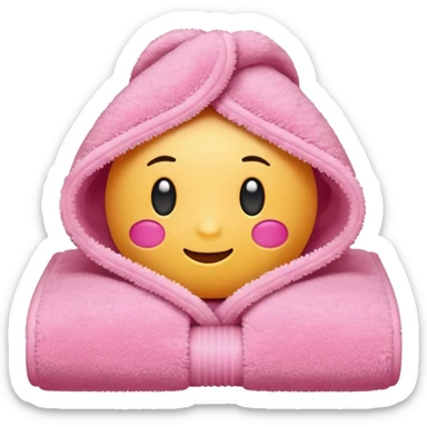 pink towel sticker