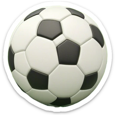 Cinematic Realistic image of a soccer ball resting on a lush, manicured field, rendered with detailed panel textures and crisp stitching, bathed in soft, natural lighting that highlights its timeless athletic appeal sticker