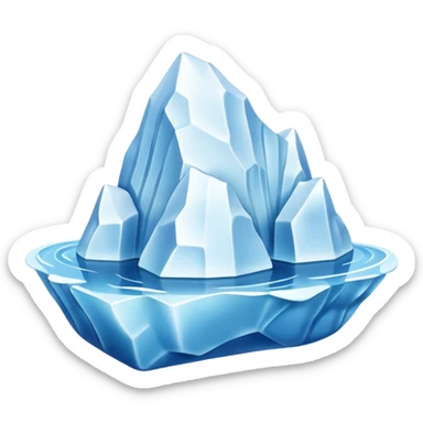 A 3D iceberg in Apple emoji style
 sticker