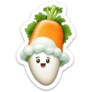 bright carrot with a star wake sticker