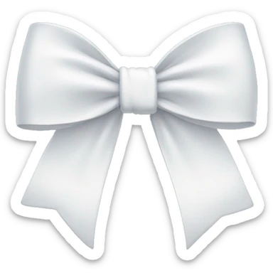 White bow sticker