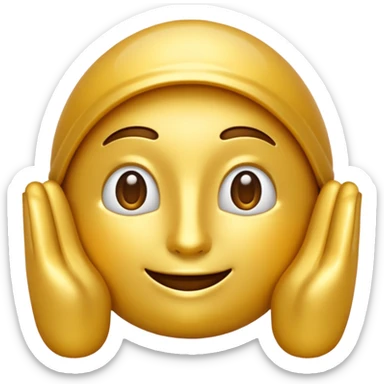 Золотой эмодзи 🙏🏼 sticker