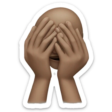Head in hands  sticker