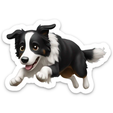 Anvil with border collie jumping over sticker