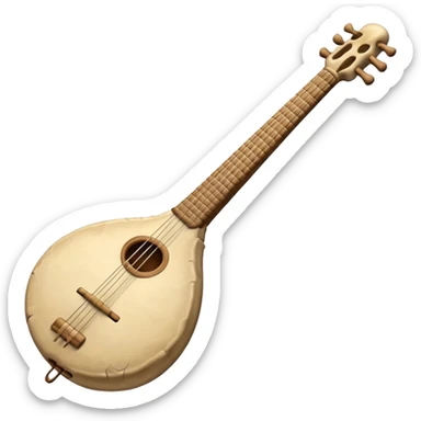 prehistoric musical instrument sticker