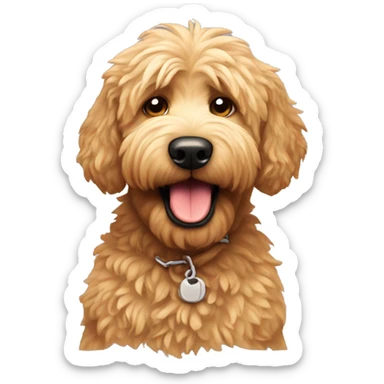 Golden doodle mad sticker