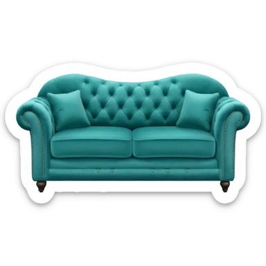 Teal couch sticker