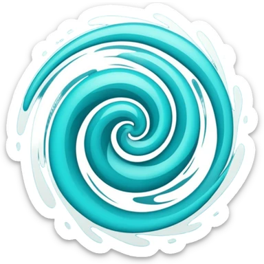 Swirl storm mark the colur teal sticker