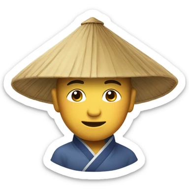 i need a emoji with chinese hat sticker