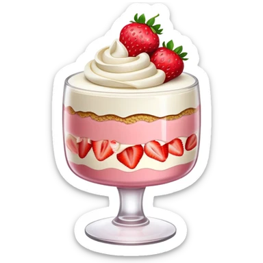 A three layer strawberry cream parfait  sticker