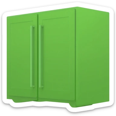 tall green cabinet sticker