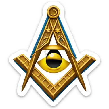 Masonic Square and Compass sticker