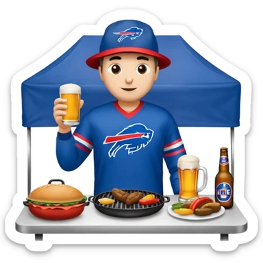 Bills fan tailgating  sticker