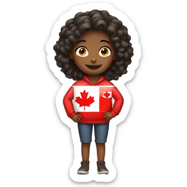 a girl who loves canada sticker
