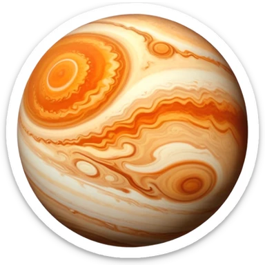 Jupiter is a round planet sticker