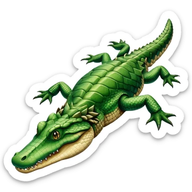 Dead alligator that flipped over on its back sticker