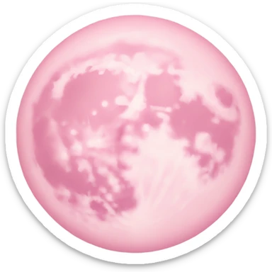 Light pink pink moon sticker