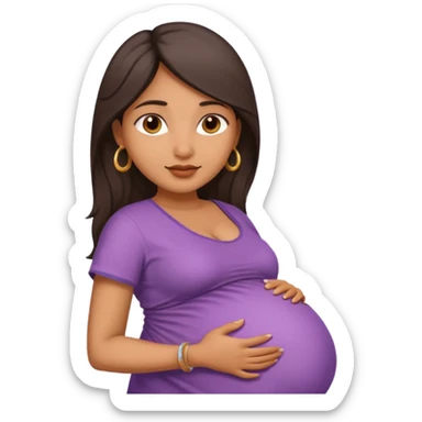 Indian women pregnant sticker