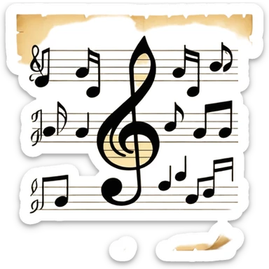 note music sheet sticker